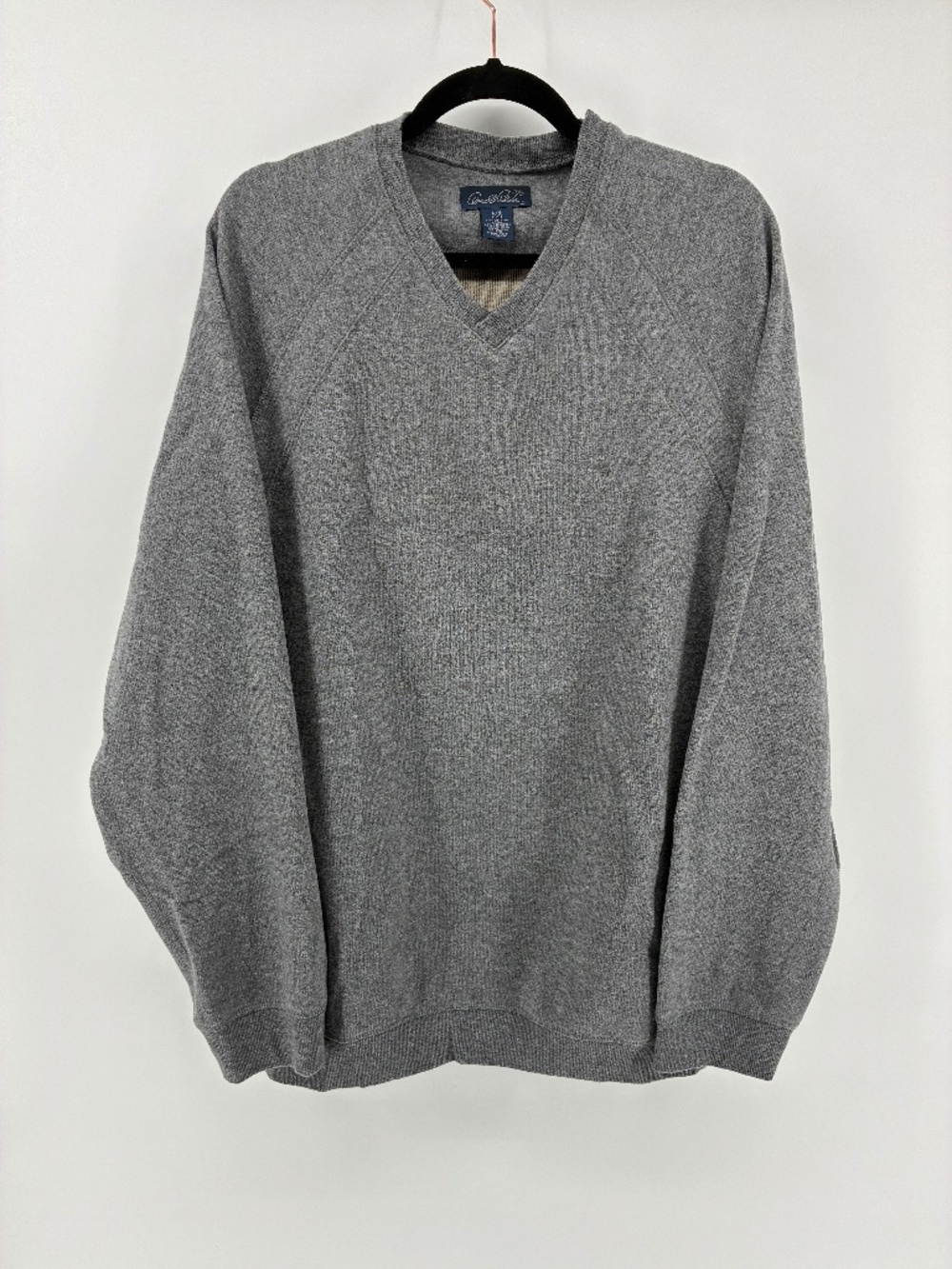 Arnold Palmer Classic V-Neck Gray Sweater for Men